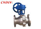 PN25 CF8 Soft Sealing Worm Gear Operated Ball Valve For Oil